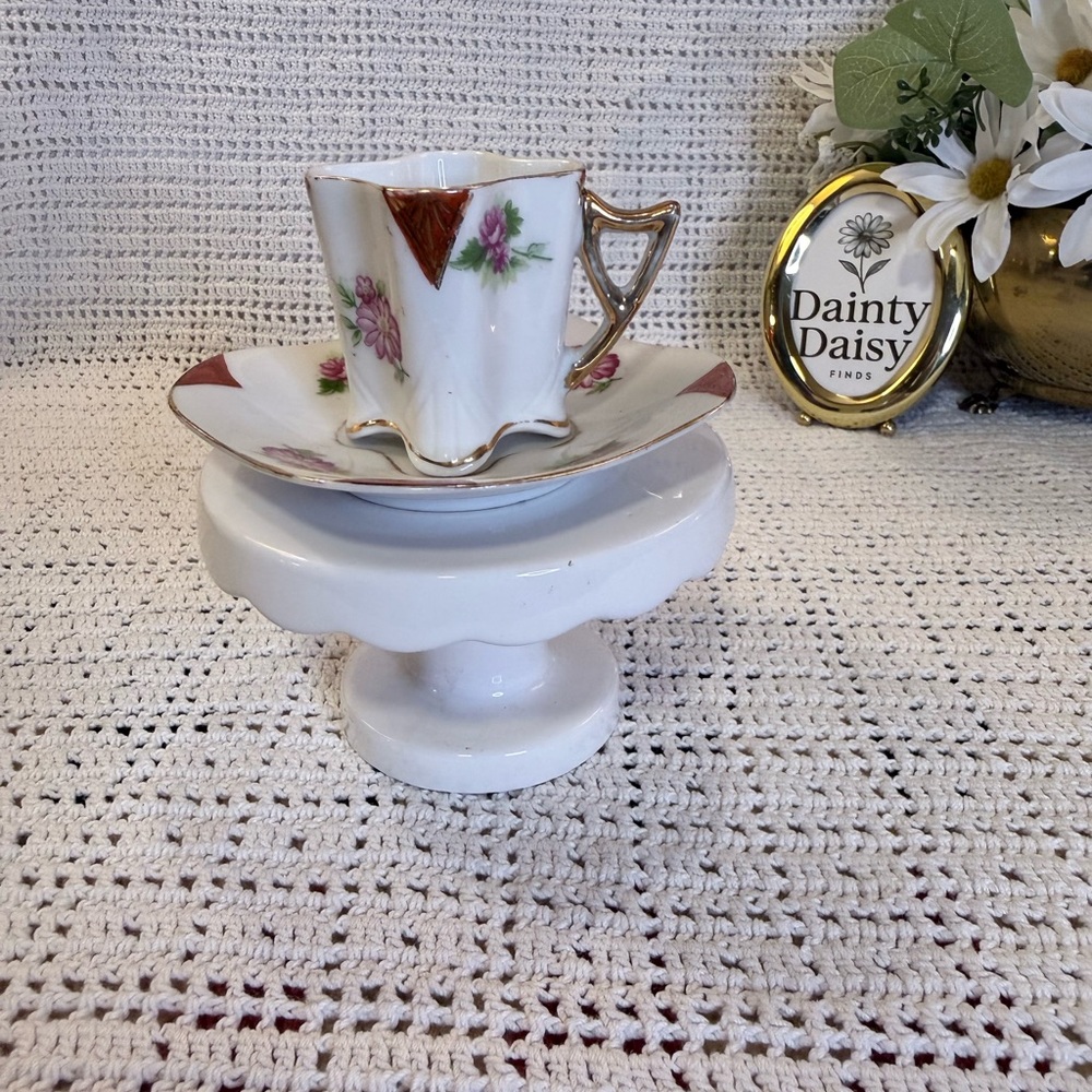 Floral Teacup and Saucer Set